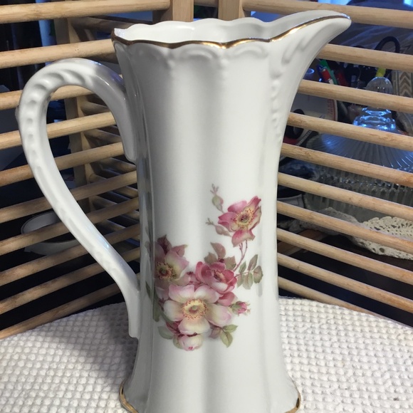 RARE Antique 1940’s German Gerold Porzellan Pitcher in Pattern Gdr2 - Picture 5 of 13